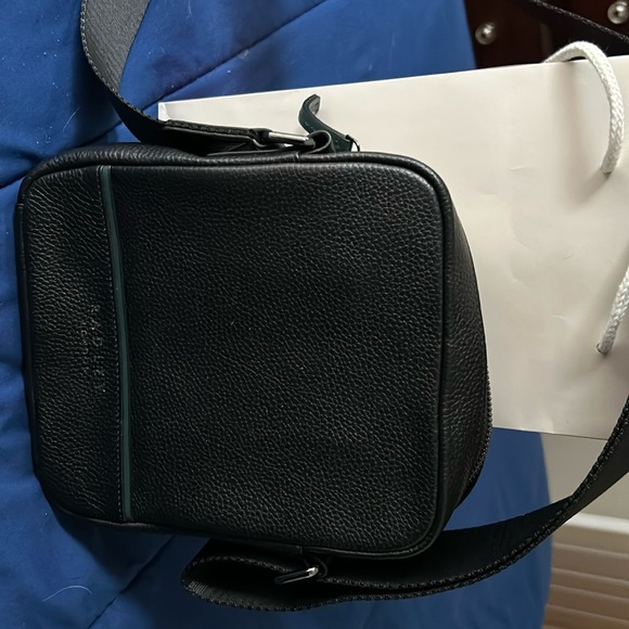 Men’s Black Leather Crossbody